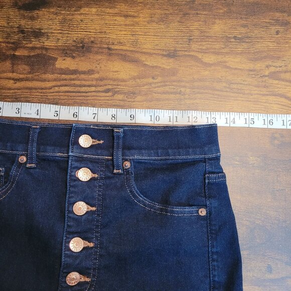 Express Jeans Womens 4 R Button Fly Ankle Skinny Super High Rise Tummy Control - Picture 7 of 11